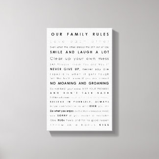 Lienzo Reglas de familia