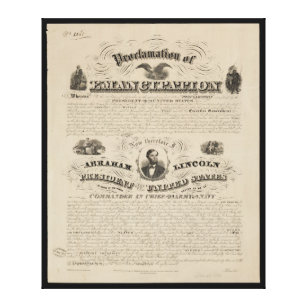 Lienzo Reimpresión de la proclamación de la emancipación