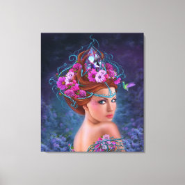 Lienzo Reina de flores de lona