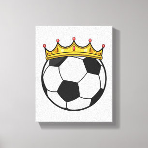 Lienzo Reina de la corona de fútbol