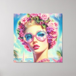 Lienzo Reina del glamour tropical