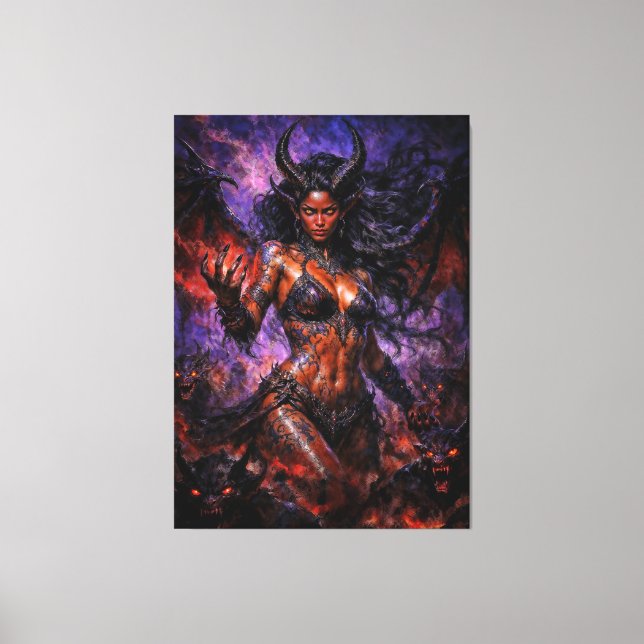 Lienzo Reina del Infierno Lilith (Anverso)