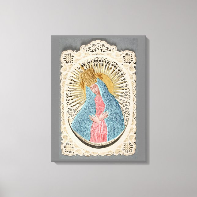 Lienzo Reina Madonna del cielo en la encaje (Anverso)