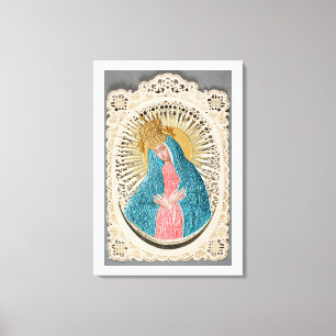 Lienzo Reina Madonna del cielo en la encaje