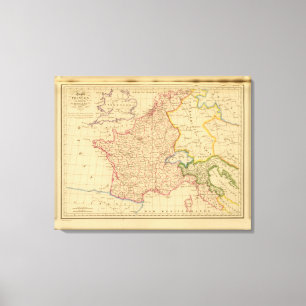 Lienzo Reino Imperio de Francia e Italia, 1812