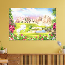 Reino Mágico del Unicornio – Paisaje de Castillo d
