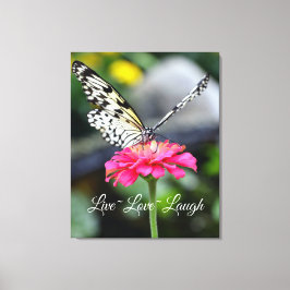 Lienzo Reír de enrejado de lienzo/Live Love