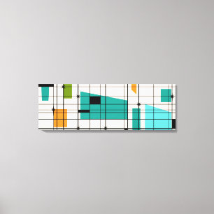 Lienzo Rejilla retra y lona envuelta Starbursts