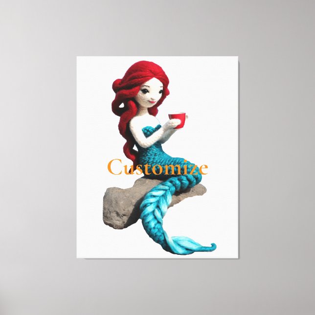 Lienzo Relajación De Sirena Con Bebida Thunder_Cove (Anverso)