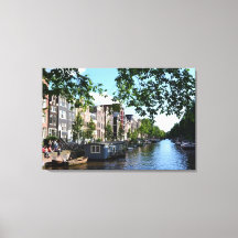 "Relajando el Día de Ámsterdam" Holland Canvas Wal