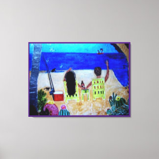 Lienzo Relajarse en la playa