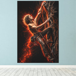 Lienzo Relentless Ascent – Angelic Climber Power