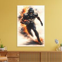 Relentless Rush – Power Football Canvas Print
