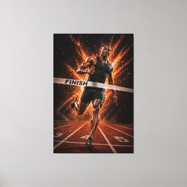Lienzo Relentless Velocity – Sprint Victory Canvas Print