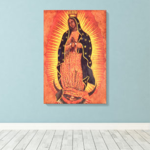 Lienzo Religión Vintage Virgen María Nuestra Señora de Gu