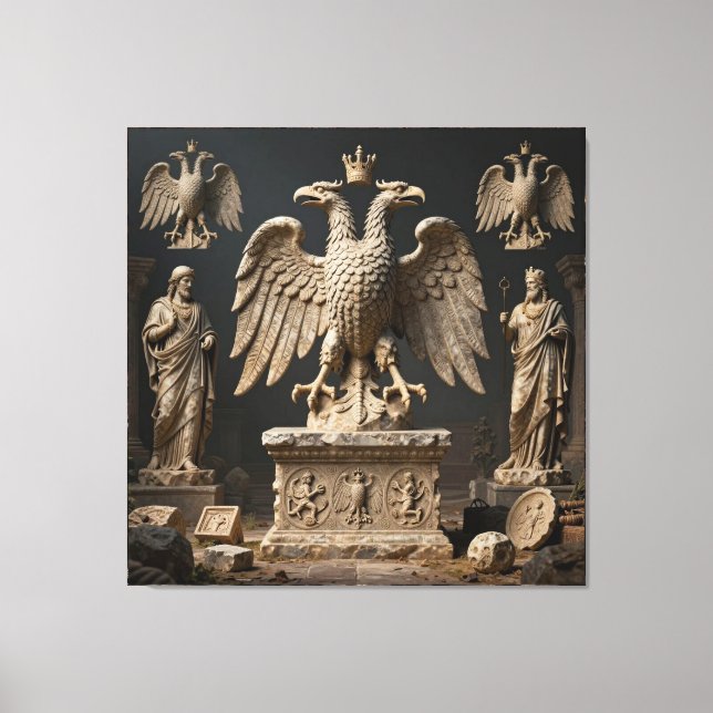 Lienzo Reliquia Sagrada del Águila de Dos Cabezas (Anverso)
