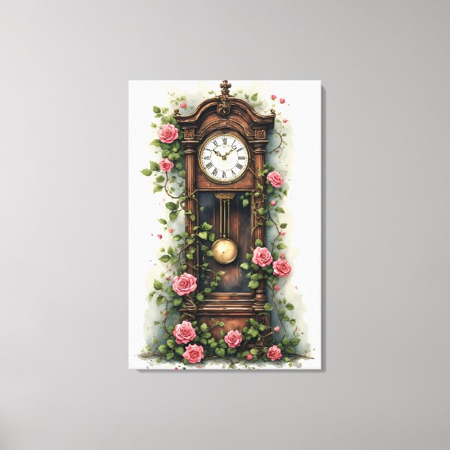 Lienzo Reloj de Abuelo Ivy Rose Vintage (Anverso)