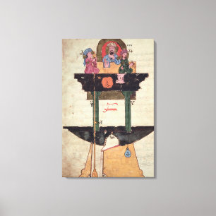 Lienzo Reloj de agua con las figuras automatizadas