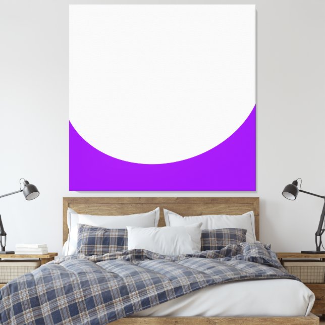 Lienzo Reloj de onda curvado púrpura brillante de verano  (Insitu(Dormitorio))