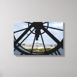 Lienzo Reloj gigante de vidrio en el Museo de Orsay - Par