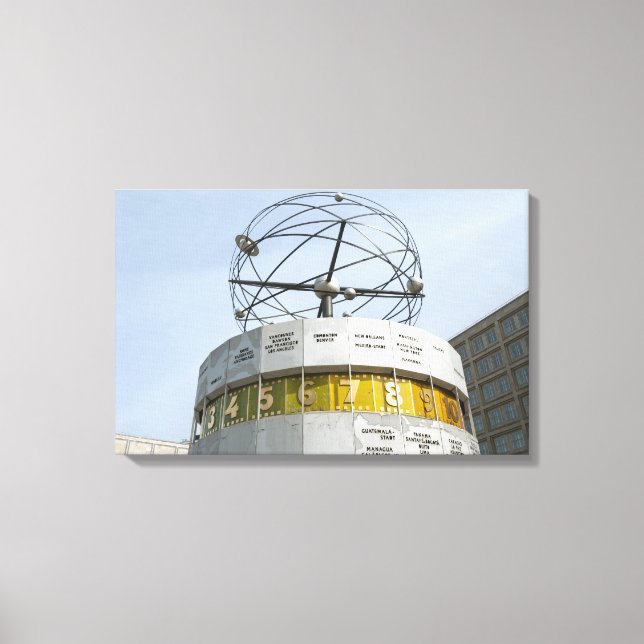 Lienzo Reloj mundial en Berlín (Anverso)