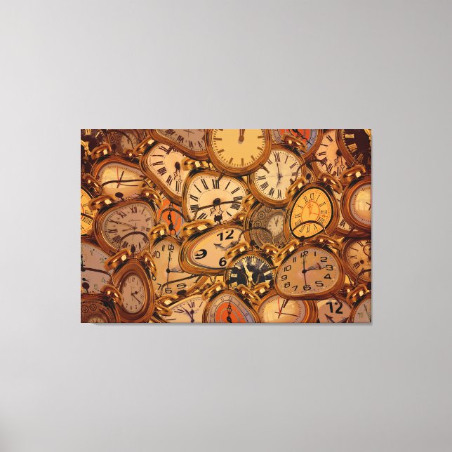 Lienzo Relojes de pared (Anverso)