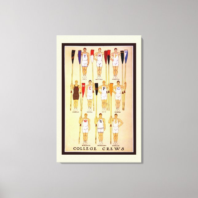 Lienzo Remando a los equipos de educación superior, con f (Anverso)