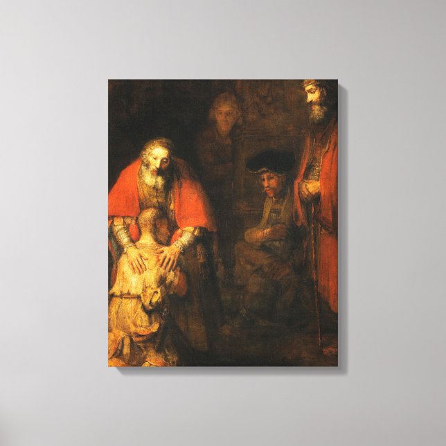 Lienzo Rembrandt El regreso del hijo pródigo (1663) (Anverso)