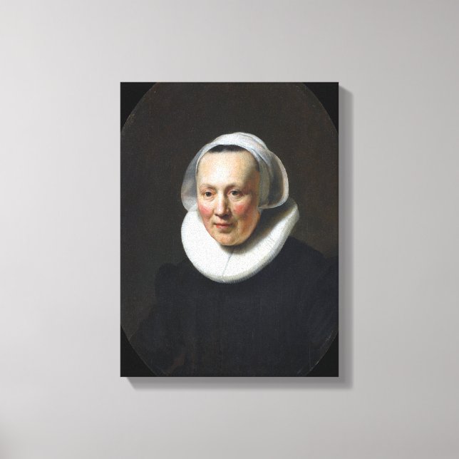 Lienzo Rembrandt Retrato de una mujer (Anverso)