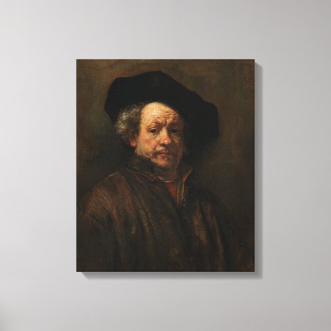Lienzo Rembrandt Self-Portrait (Anverso)