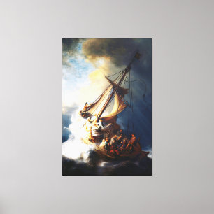 Lienzo Rembrandt van Rijn Cristo en la tormenta en el lag