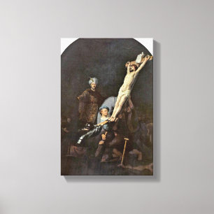 Lienzo Rembrandt van Rijn - El levantamiento de la cruz