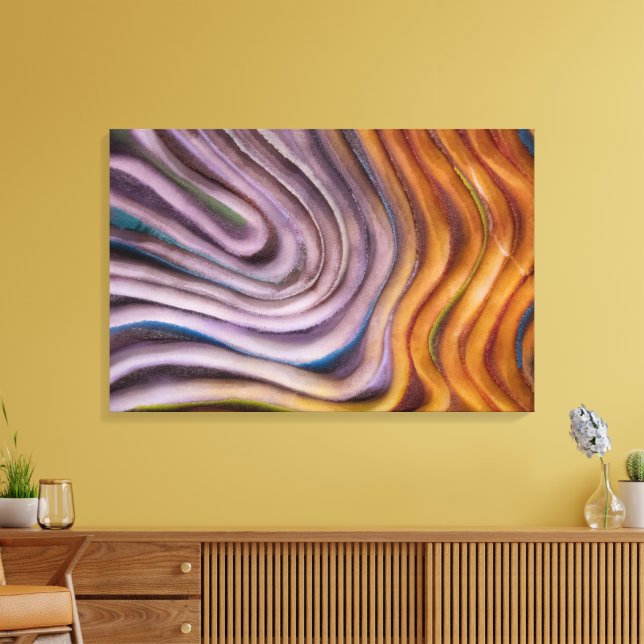 Lienzo remolino de pintura abstracta (Insitu (Sala de estar))