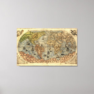 Lienzo Renacimiento del Mapa Antiquev de Forlani de 1565