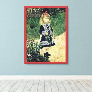 Lienzo Renoir - Una niña con una regadera