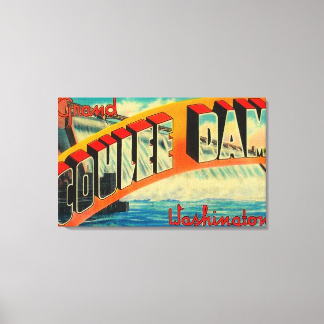 Lienzo Represa Grand Coulee, Washington (Anverso)