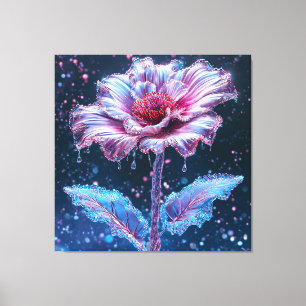 Lienzo Representación artística de una flor