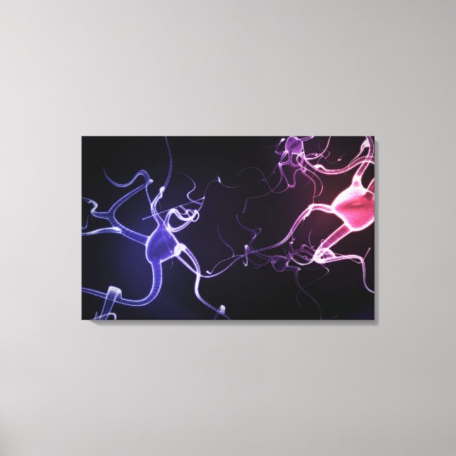 Lienzo Representación colorida de las neuronas (Anverso)