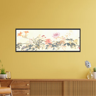 Lienzo Reproducción de pintura china antigua de flores de