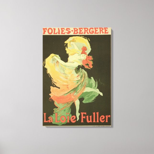 Lienzo Reproducción de una publicidad Poster 'Loie Fuller (Anverso)