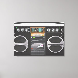 Lienzo Reproductor de música retro Boombox