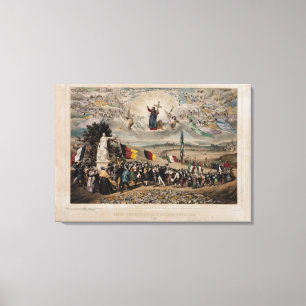 Lienzo República Democratic y social universal, 1848