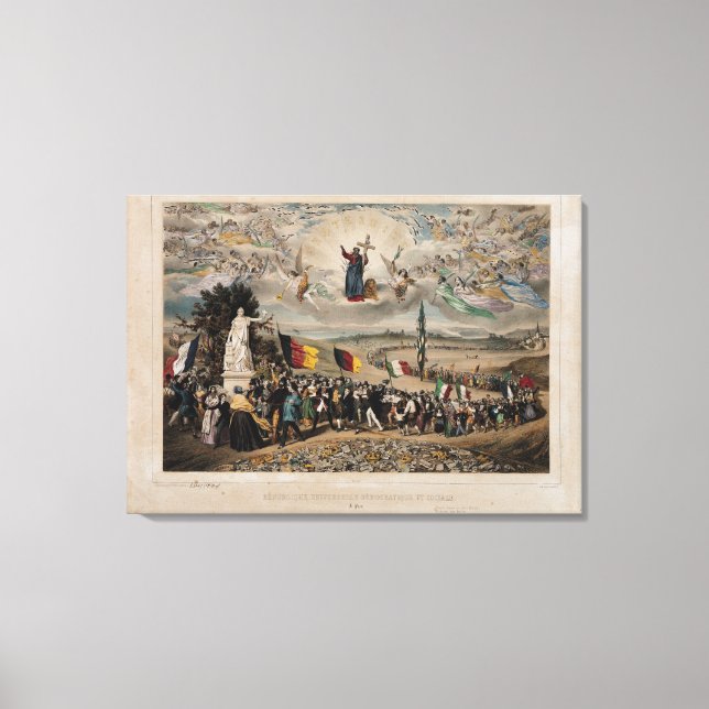 Lienzo República Democrática y Social Universal, 1848 (Anverso)