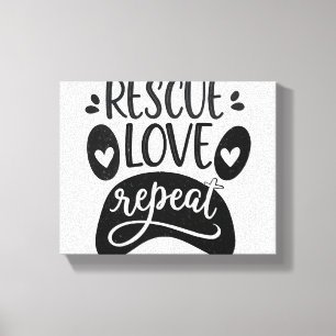 Lienzo Rescate Amor Repetir Perro Paw Tee