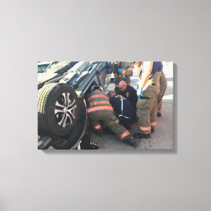 Lienzo Rescate en caso de incendio en Newkirk