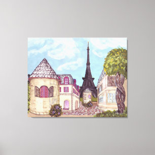 Lienzo Reseña inspirada en la Torre Eiffel de París, 2010