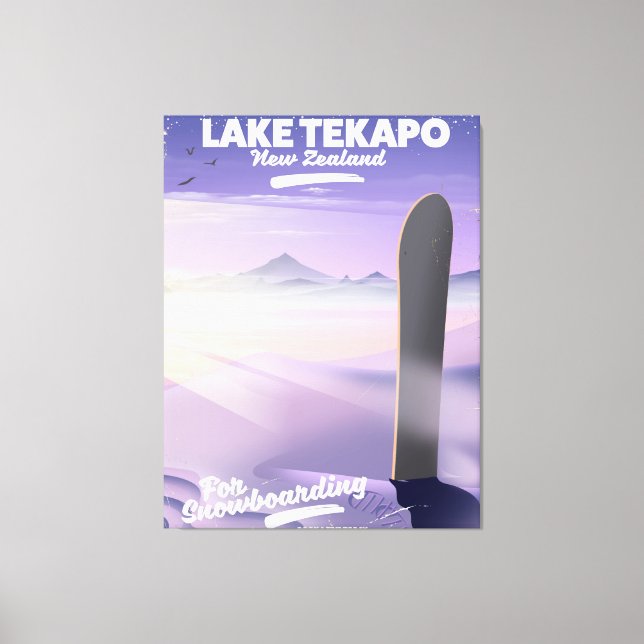Lienzo Reserva un viaje hoy lago Tekapo Nueva Zelanda (Anverso)