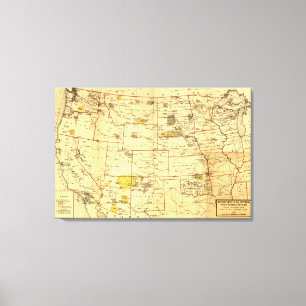 Lienzo Reservas indias al oeste del Mississippi