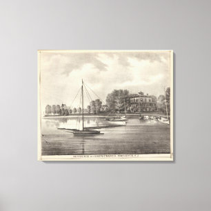 Lienzo Residencia de José Francisco, el río de Tom, NJ