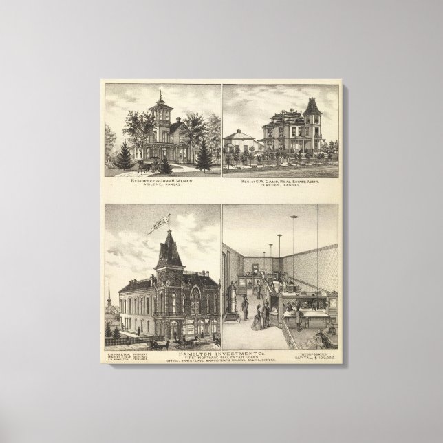 Lienzo Residencias, Abilene, Kansas (Anverso)